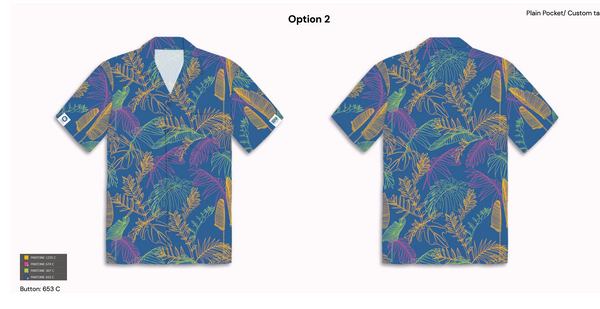 Wisdom Playgrounds Hawaiian Shirt (blue color)